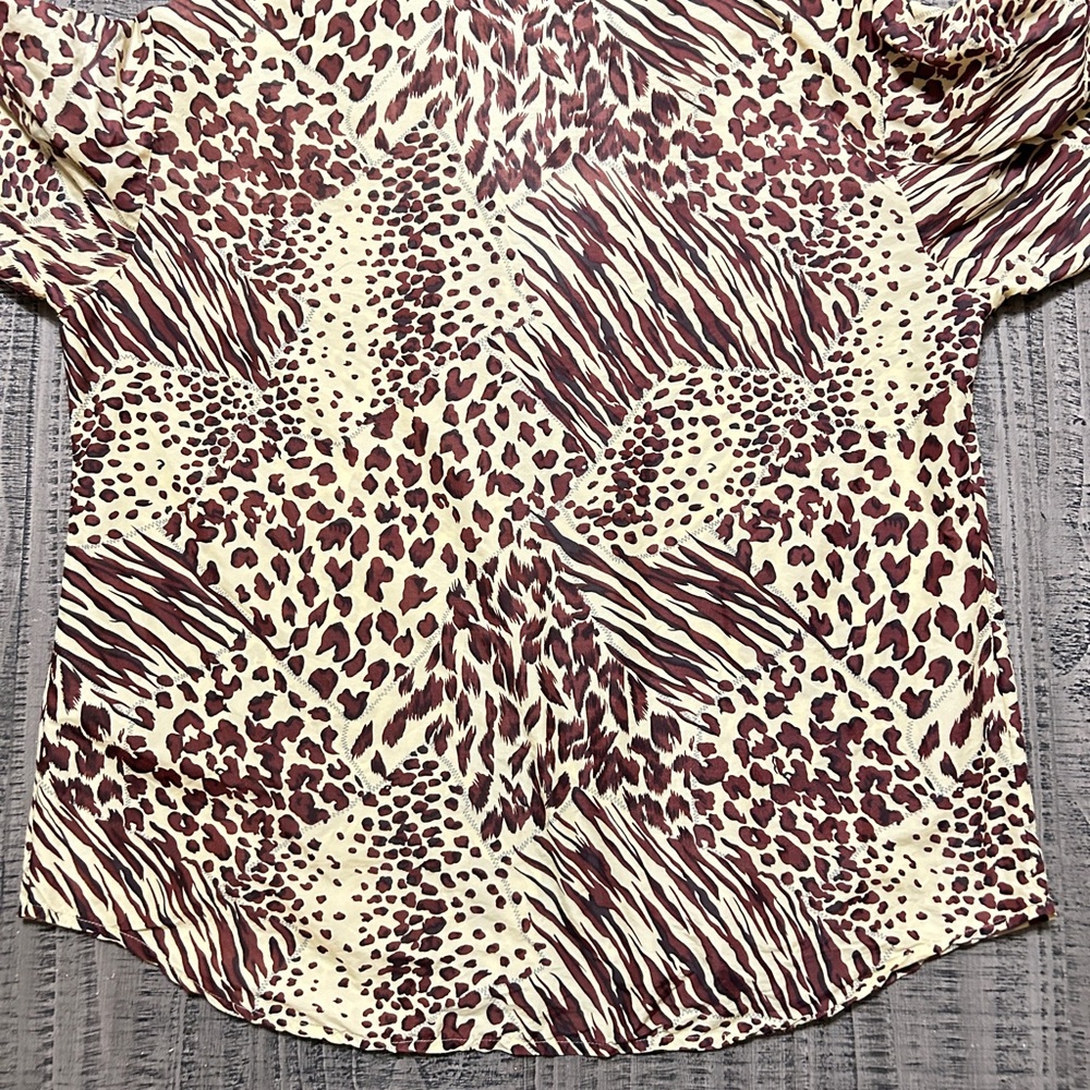 Wild Patterned Casual Button Down Shirt - image 9